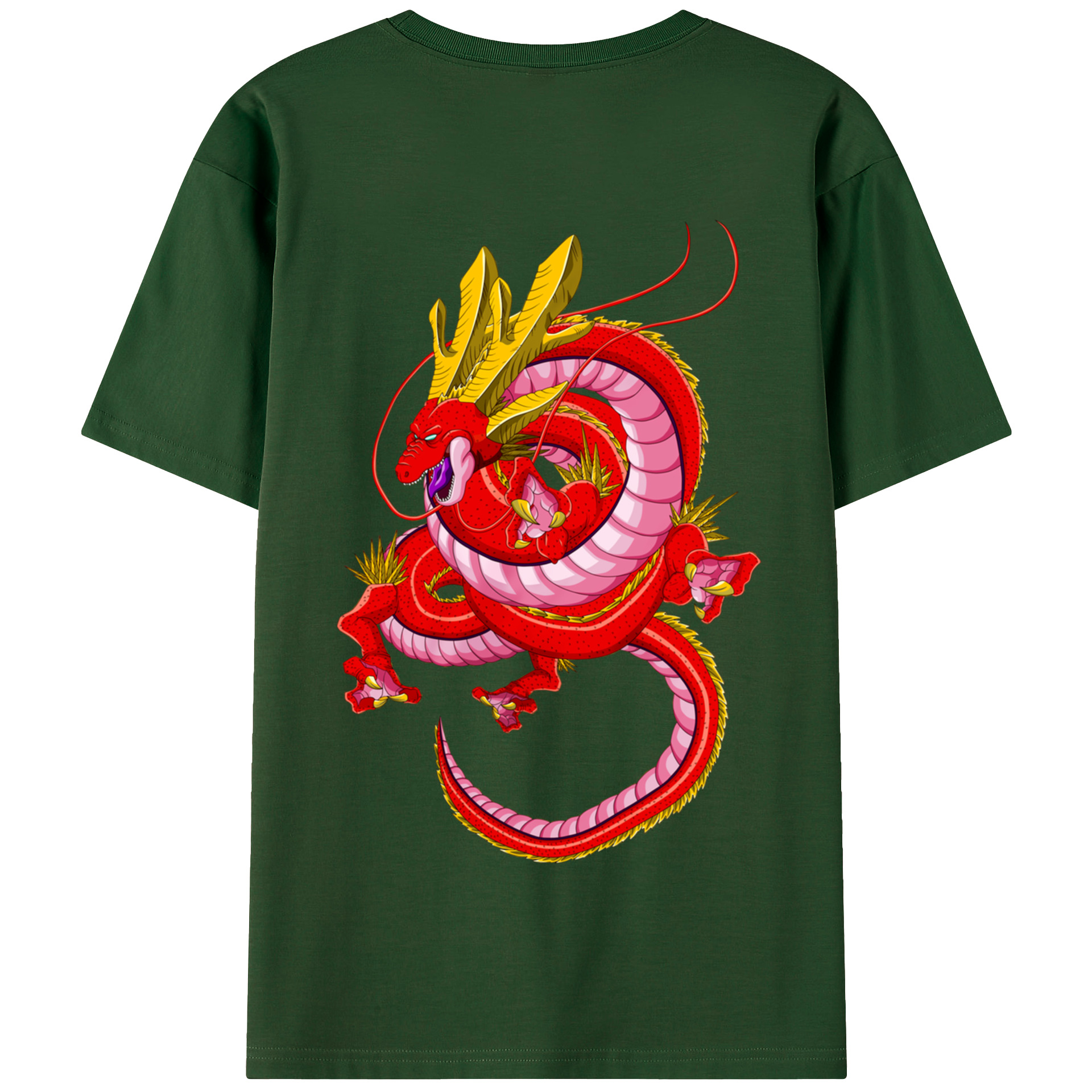 （画像用） ドラゴンボール 神龍 シェンロン DRAGON BALL Shenron 綿100％半袖Tシャツ（背面プリント）